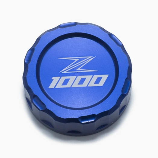 Motoo- горячая Распродажа для KAWASAKI Z1000 10-14 Аксессуары для мотоциклов задний тормоз бачок Кепки масло чашки с логотипом - Цвет: Синий