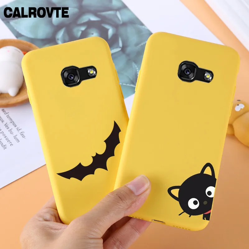 

For Samsung A5 2017 Case Silicone Soft TPU Phone Case for Samsung Galaxy A5 2017 A520 A520F SM-A520F Cute Yellow Back Covers