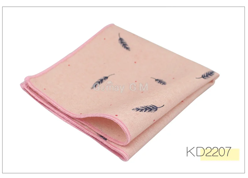 Men square handkerchief bird feather printing casual suit pocket towel suit accessories on behalf of a spot - Цвет: KD2207