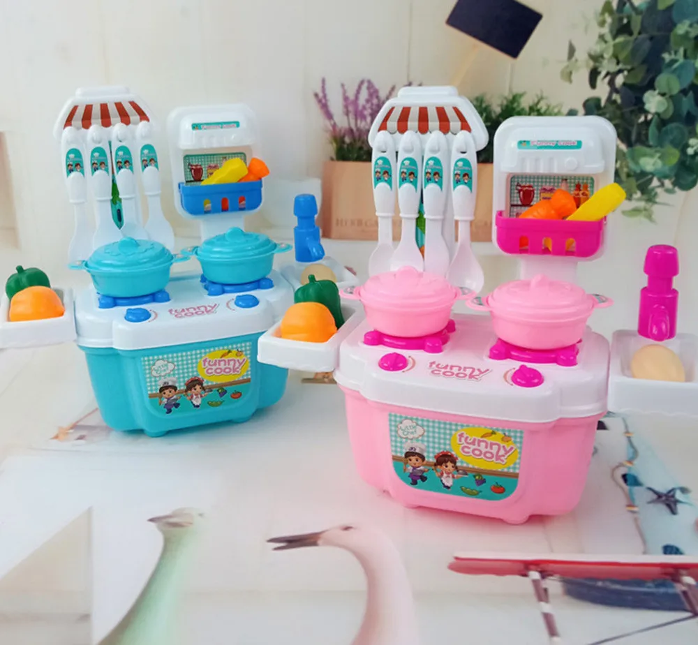 

Hot sell Baby 1 Set Children Girl Toy Role Play Mini Simulation Kitchenware Tableware Cookware Cooking Toy Set 2019