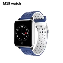 Человек M19 спортивный умный Браслет-измеритель пульса Водонепроницаемый крови Давление Фитнес трекер часы для IOS и Android