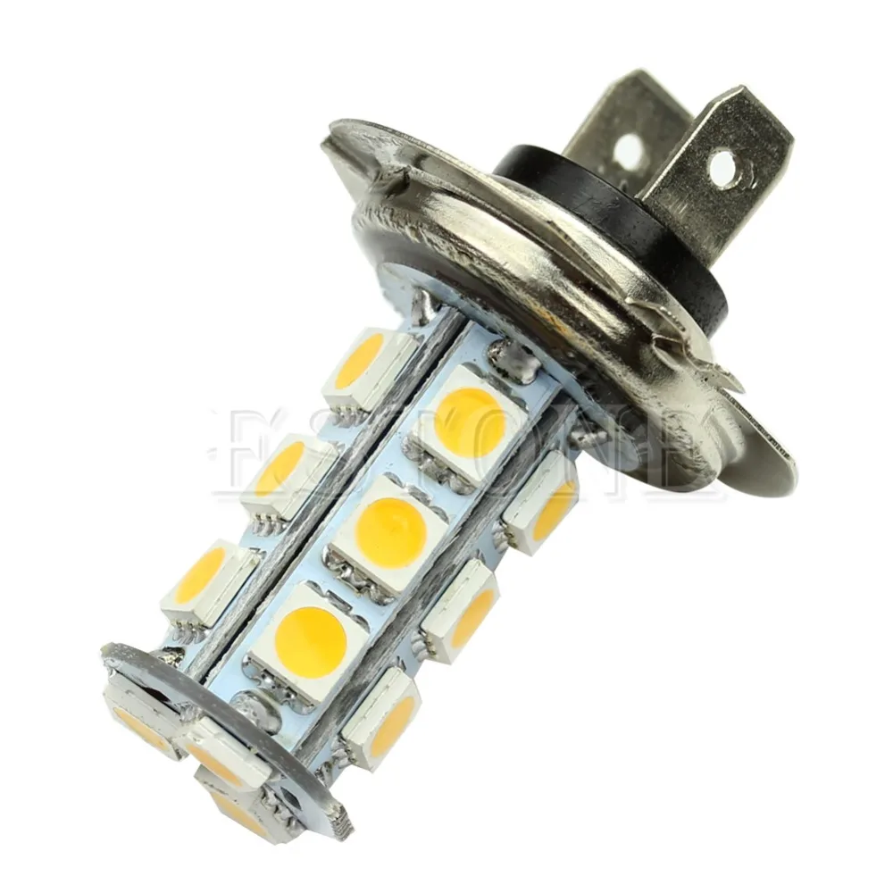 H7 теплый белый 18 SMD 5050 светодиодный автомобиль лампы противотуманного Дневной