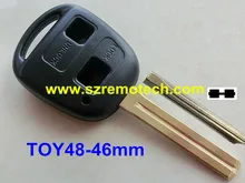 RMLKS Replacement 2 Button Remote Key Fob Shell Blank Fit For LEXUS RX300 LS400 Car Key Case Cover TOY48 Blade