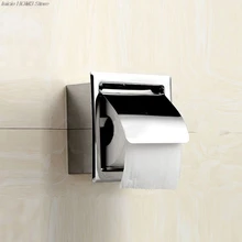 Нержавеющая сталь ванная комната в линии держатель для салфеток Туалет Встроенная коробка для салфеток катушка отель кухня ванная комната рулон лоток