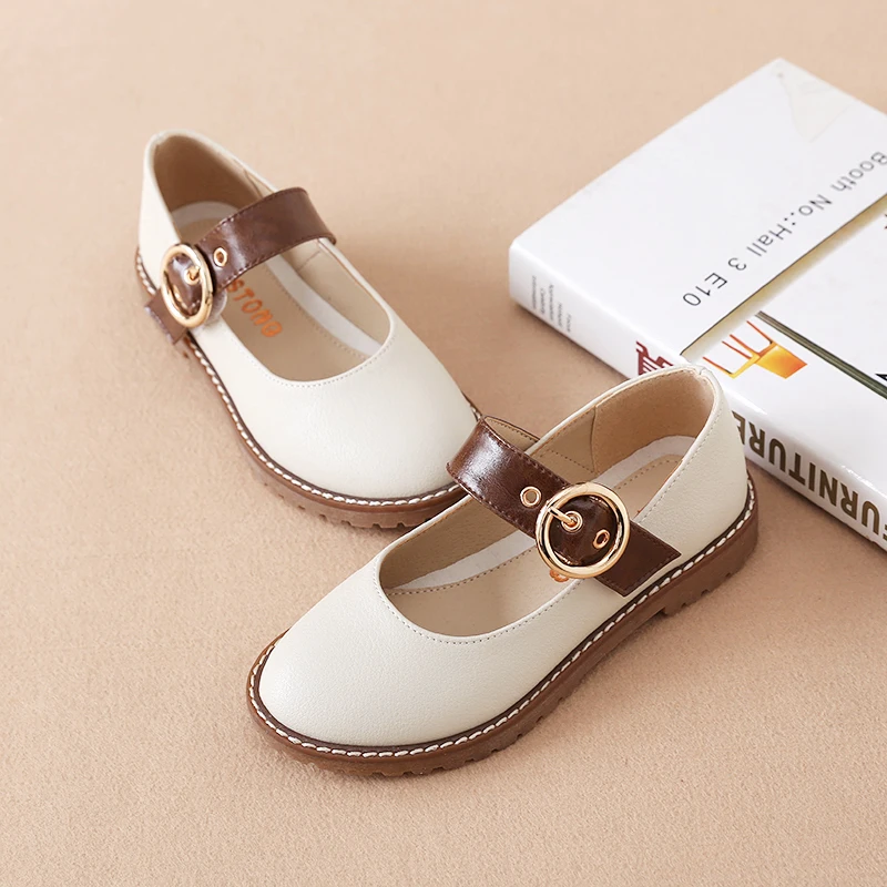 Sapatos de Couro Princesa das Meninas Sapatos de Fivela Sapatos de Desempenho dos Alunos Crianças Nova Decoração 2020 8 Sapatos de couro