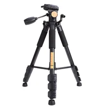 QZSD Q111 Professional Tripod Aluminum alloy Camera Tripod with Q08 Rocker Arm Ball Head for Canon Nikon Sony Cameras