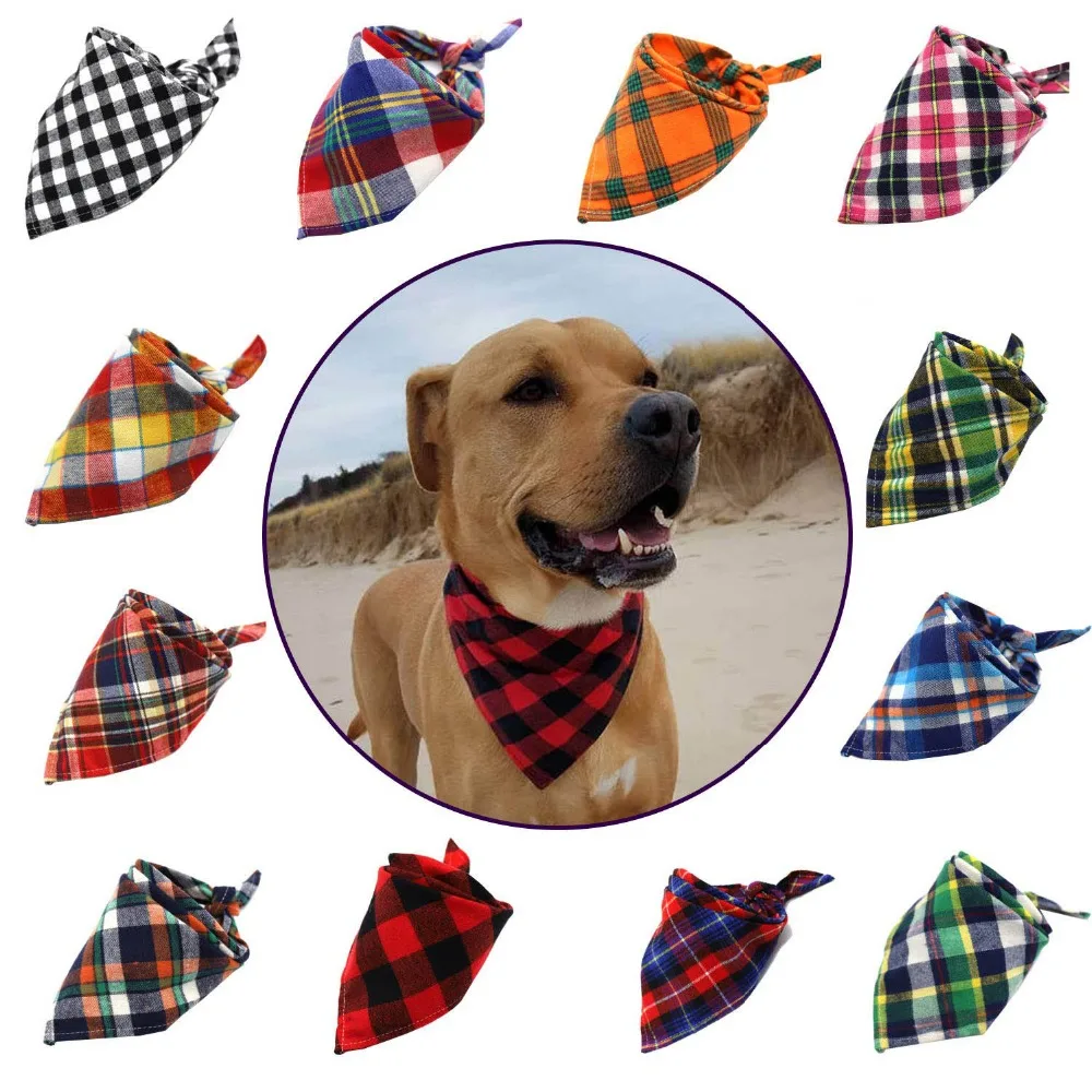 tartan dog scarf