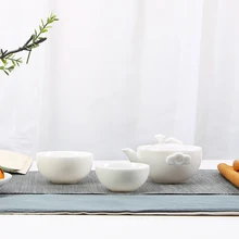 Творческий ручной Керамика белый фарфор Чай комплект Книги по искусству Посуда для напитков Чай чашка с захват Горшок Комплект Открытый путешествия быстро чашки пуэр чай горшок