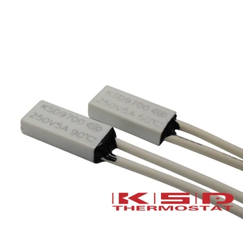 

10PCS KSD9700 250V 5A 95 95C Celsius 15*7*3.5mm Bimetal Disc Temperature Switch Thermostat Thermal Protector degree