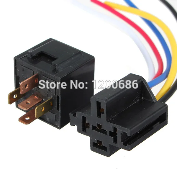 DC 12V 40A AMP релейный разъем SPDT 5 Pin Wire для автомобиля грузовика аксессуары |