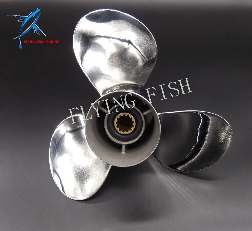 Stainless steel propeller 11 1/8x13 G for Yamaha Tohatsu Mercury 40hp