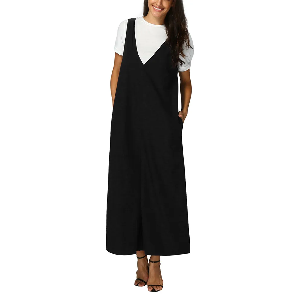 

CHAMSGEND New 2018 Summer Women Casual Knitted Jumpsuit Women Sleeveless Jumpsuits Overalls Bib Pants Dungaree Trousers
