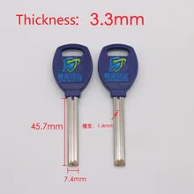 10 шт. х № 6 пол де 'ан Болванка для ключа для мотоцикла дом замена лезвия-ключа длина 45,7 мм JF073