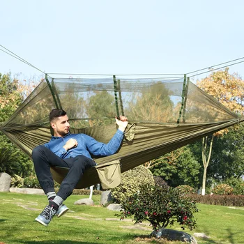 

Ultralight Outdoor Camping Hunting Mosquito Net Parachute Hammock 2 Person Flyknit Hamaca Garden Hamak Hanging Bed Leisure Hamac