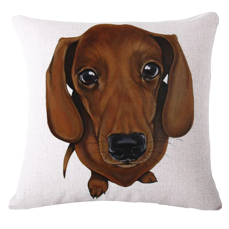 Домашний декор Cojines Pet Dogs чехол для диванных подушек наволочка высокого качества хлопковый текстиль с принтом мультяшный Стиль квадратные Fundas - Цвет: 3