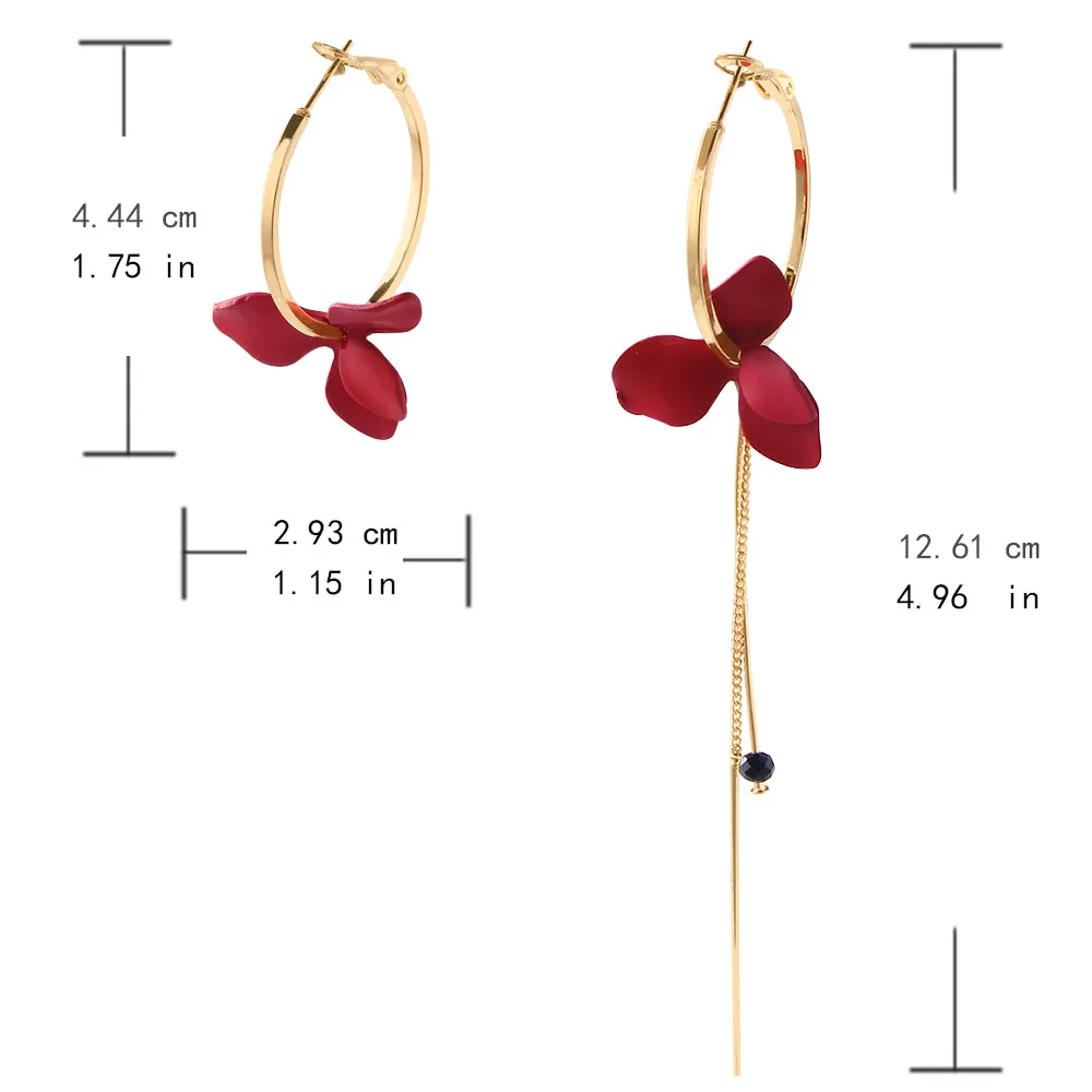 Корейские модные висячие серьги с большими цветами для женщин яркие Лепестковые круглые большие необычные серьги ювелирные изделия Oorbellen