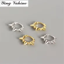 Ying vahine серебряные бусины 925 пробы и заклепки маленькие серьги-гвоздики для женщин