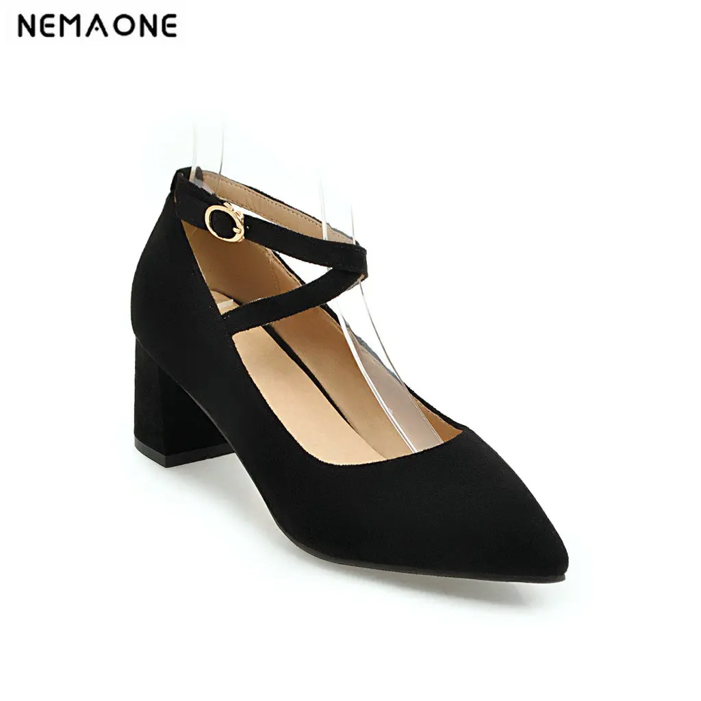 

2018 New spring autumn shoes woman cross strap women shoes high heels shoes poined toe ladies shoes
