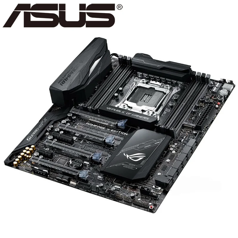 Asus ROG RAMPAGE V EDITION 10 материнская плата для настольного компьютера X99 Socket LGA 2011 V3 i7 X DDR4