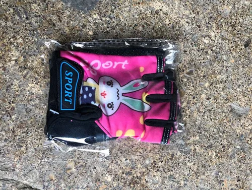 Детские перчатки для шоссейного велосипеда, дышащие перчатки для езды на горном велосипеде, MTB, велосипедные перчатки для детей, спортивные перчатки для мальчиков и девочек - Цвет: rabbit pink