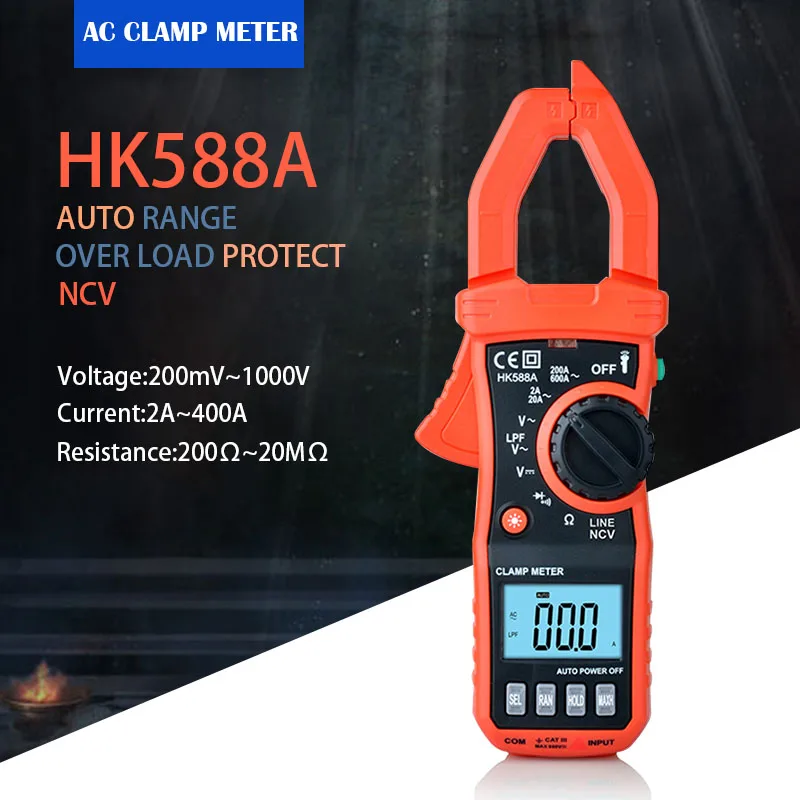 

Mini Digital Clamp Multimeter Meter Current AC/DC Voltage Resistance Capacitance Frequency Tester Detection free shipping