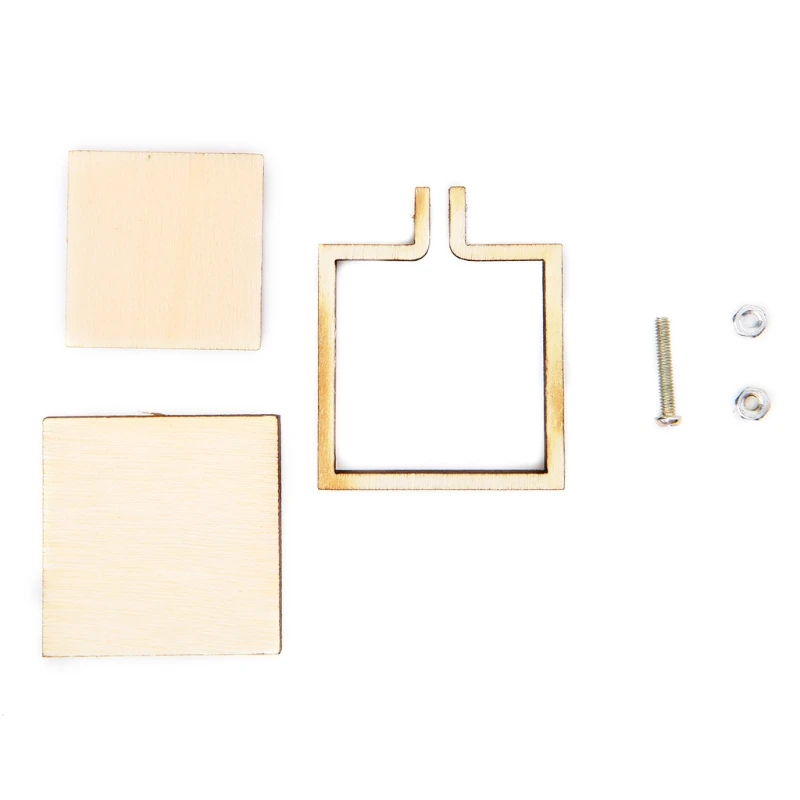 

Square Wooden Frame Hand Cross Stitching Embroidery Framing Jewelry DIY Crafts W215