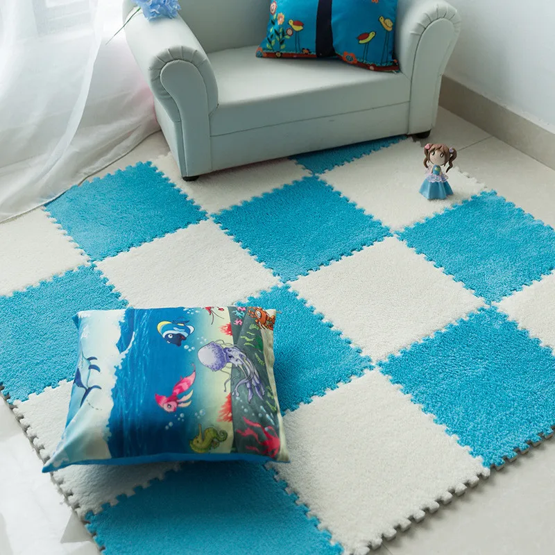 30*30*1 см DIY красочный Коврик головоломка EVA пена лохматый ковер коврик плюшевый