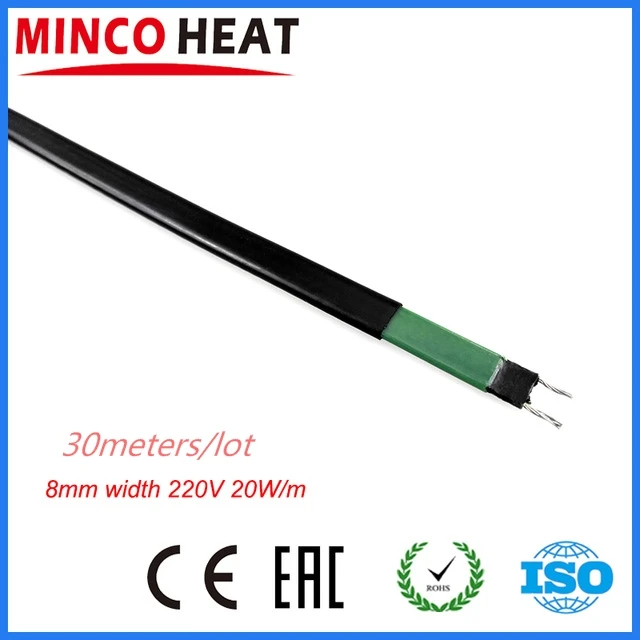 

30 meters per roll 8 mm 65 degrees self-limiting temperature flame retardant water pipe roof antifreeze heating cable