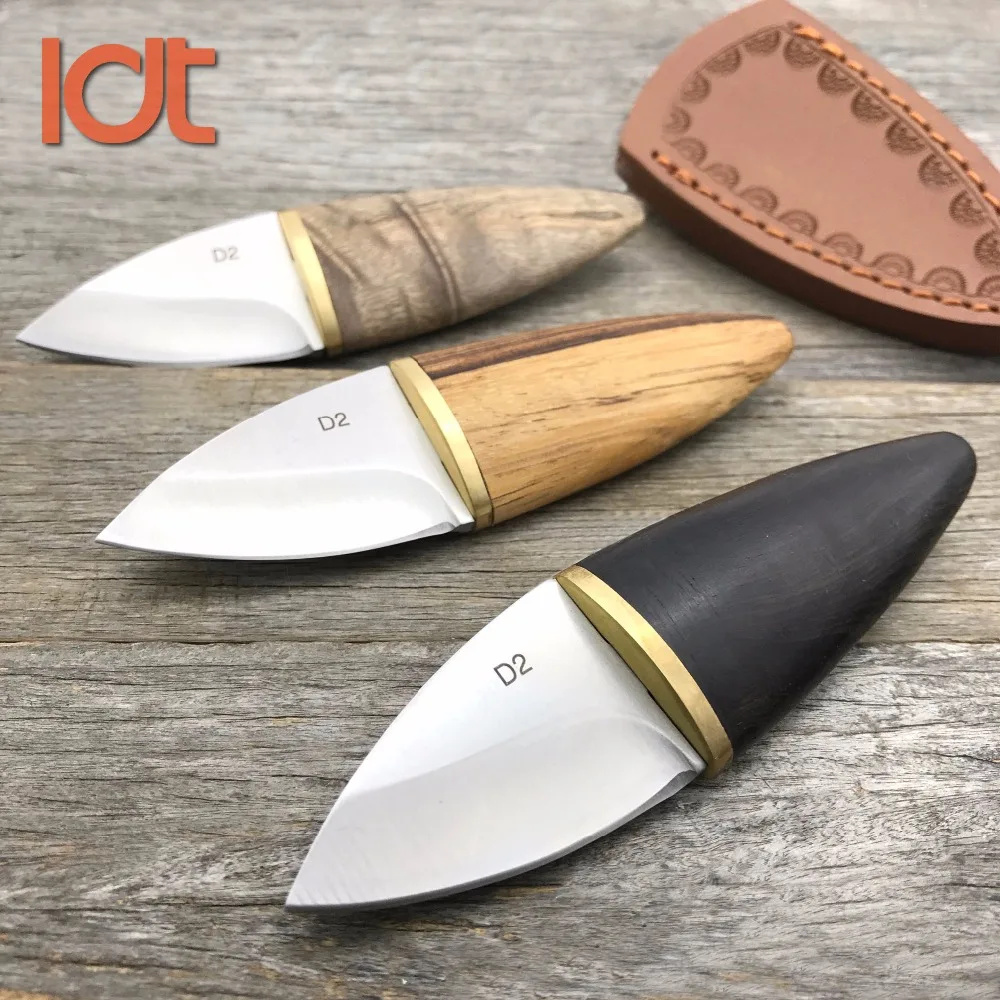 Дешевый LDT мини оливковое фиксированным лезвием Ножи 100% D2 лезвие сандалового дерева ручка карман Открытый прямой Ножи тактические инструменты ножи...