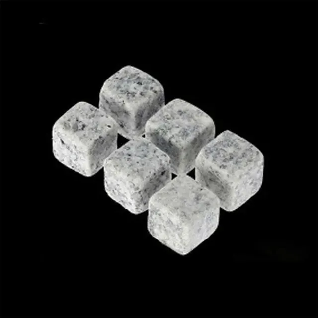 Gray Reuseable Ice Cubes Whiskey Stones Wine Cooling Stones Granite