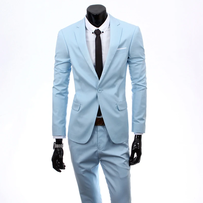 (Jackets+Pants) Men's Suits Slim Fit Tuxedo Brand Fashion Dress Wedding Blazer New Arrival Work Male Suits Men's business suit