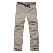 Лето на открытом воздухе быстросохнущие съемный Спортивная Одежда дышащая Для мужчин Спорт на открытом воздухе Пеший Туризм Кемпинг Альпинизм брюк