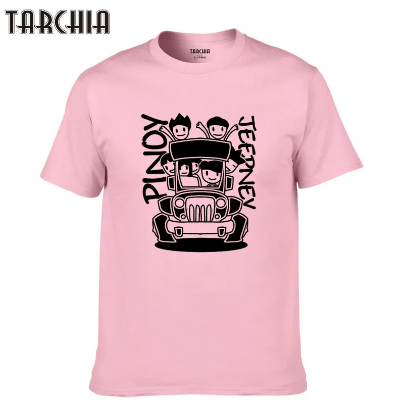 

TARCHIA 2019 Summer pinoy jeepney Tops boy male Men Short Sleeve student Printed T-Shirt Funny Tee Shirts cloth O-Neck new