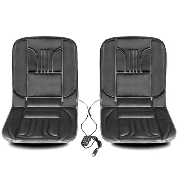 

2pcs Car Seat Cushion Covers winter heated car seats DC 12V seat heating fur cloaks heater Heated Cushion Cover Warmer Pad