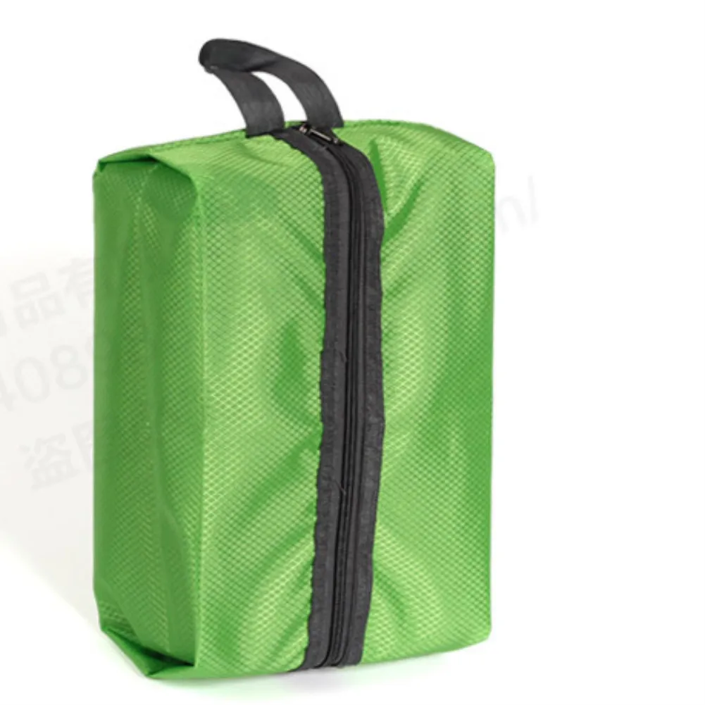Портативный сжатый водонепроницаемый мешок для мытья обуви на молнии для туалетных принадлежностей, сумка для хранения косметики - Цвет: Зеленый