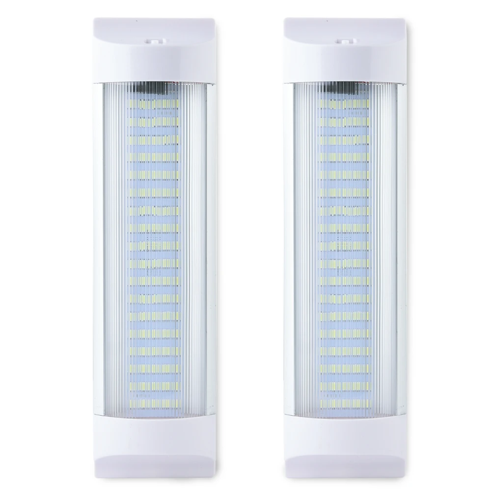 

MICTUNING 11" 10W Auto 72 LED White Ceiling Dome Tube Lamps Car Interior Led Light Bar with Switch for Van Lorry Truck RV Camper