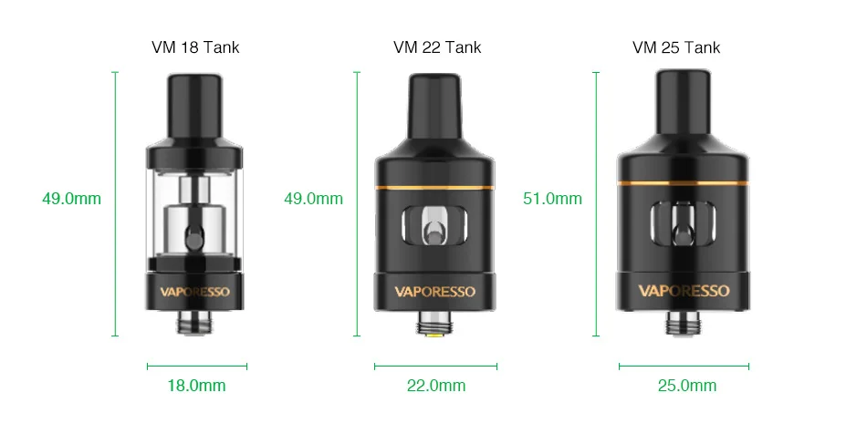 Vaporesso VM 18/22/25 Sub Ohm Tank 2ml/3ml