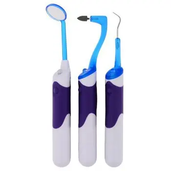 

LED Oral Dental Hygeine Cleaning Tool Kits- Dental Mirror + Plaque Remove + Tooth Stain Eraser