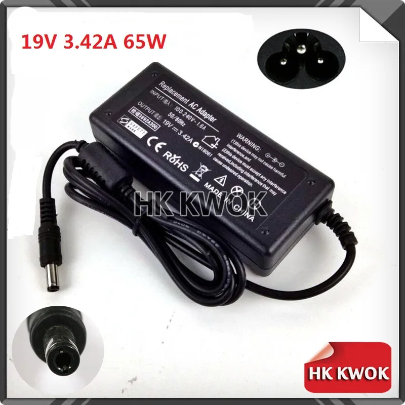 

Wholesale 10pcs 19V 3.42A 5.5*2.5mm Laptop AC Adapter Suitable For lenovo/asus/toshiba/benq Notebook Supply Charger Free Ship