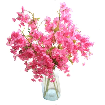 

10PCS Artificial Fake Flowers Leaf Floral Wedding Bouquet for Wedding Decoration DIY Cherry Tree