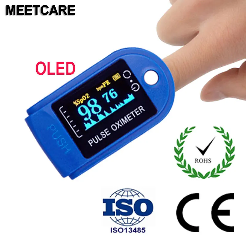 

Digital Finger Pulse Oximeter OLED Pulse Fintertip Blood Oxygen Pulsioximetro SPO2 PR Oximetro De Dedo Tonometer Carrying Case