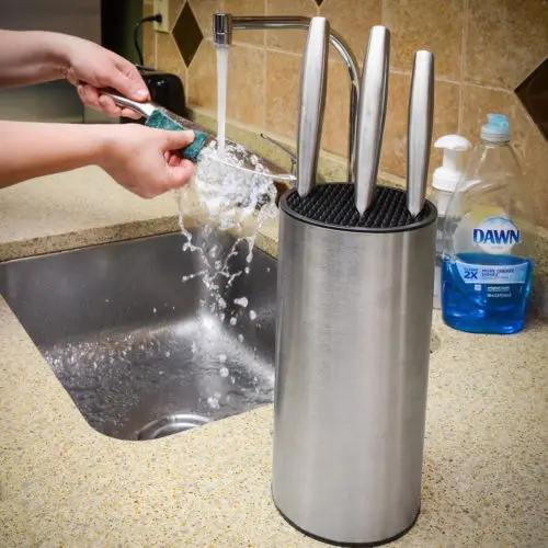 

Cooking Block Tool Multifunctional Knife Holder Stainless Steel Kitchen ShelfStainless Steel Knife Holder Knife Block Universal