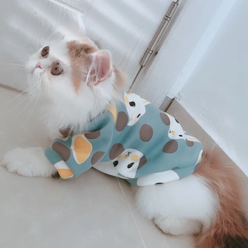 Navidad mascota gato disfraz ropa para gatos invierno Kedi Katten Sphynx sudadera con capucha traje mascotas ropa para gato 4