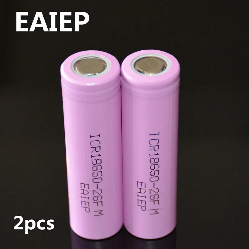 3,7 V 2600mAh 18650 литий-ионный аккумулятор EAIEP для ICR18650-26F ICR18650 26F 2600 mAH батареи