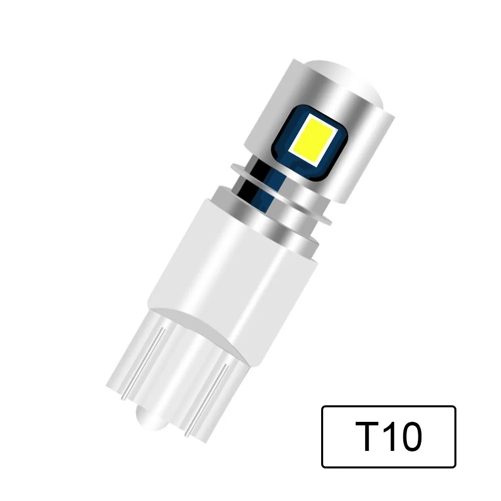 2 шт. BA9S T4W светодиодный автомобильный светильник лампочка T2W T3W H5W интерьер автомобиля светодиодный номерной знак светильник 5 светодиодный 2835 SMD - Испускаемый цвет: T10