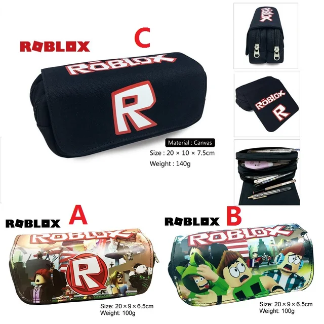 Us 687 29 Offaliexpresscom Buy Dropshipping Hot Games Roblox Pencil Bags Pen Case Kid School Stationery Large Capacity Double Layers Makeup Bag - 