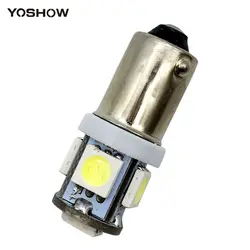 YOSHOW 10 шт BA9S 5050 5 SMD H6W T11 T4W светодио дный 5smd 5 светодио дный автомобиль авто лампы указатели поворота белый розовый синий и красный цвета 12 V