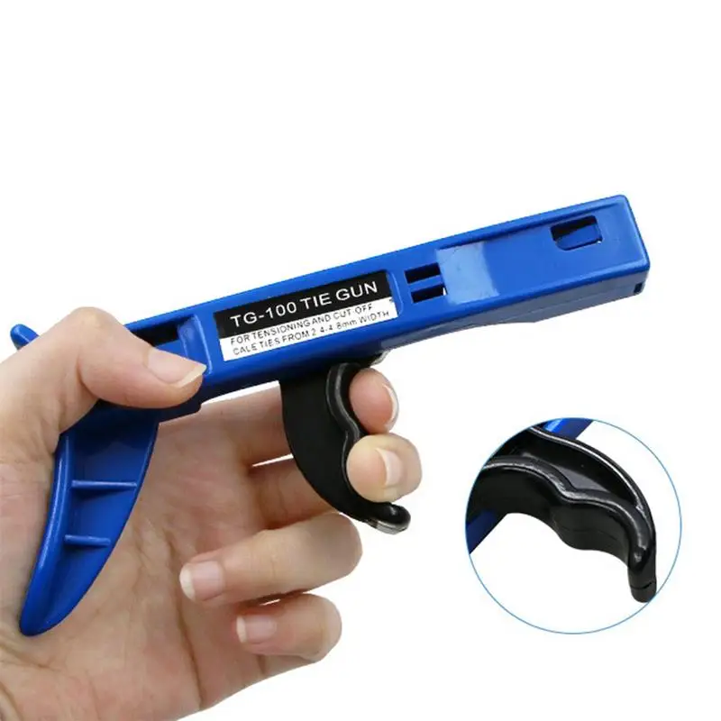 متعددة الوظائف TG-100 أربطة كابلات من النايلون بندقية ملزم و قطع أداة دليل التعادل آلة ل النايلون رباط للكابل العرض: 2.4-4.8 ملليمتر
