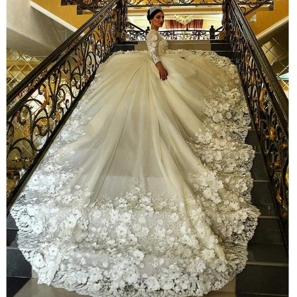 Muslim-Vestido-de-noiva-Ball-gown-Wedding-Dress-Appliqued-Long-Sleeve-Wedding-Dresses-2016-vintage-wedding (1)