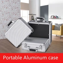 Алюминиевый портфель для хранения, переноска ручных инструментов, коробка с замком, аксессуары, органайзер, ящик для инструментов, портативный ручной Багаж